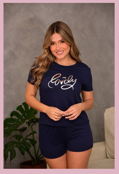 Pijama short  y camisa LOVELY Luxury2218
