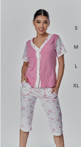 Pijama Capri y camisa Luxury170