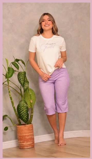 Pijama Capri puntos y camisa YOU CAN Luxury2274