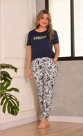 Pijama pantalón floral y camisa AMOUR LUXURY2257