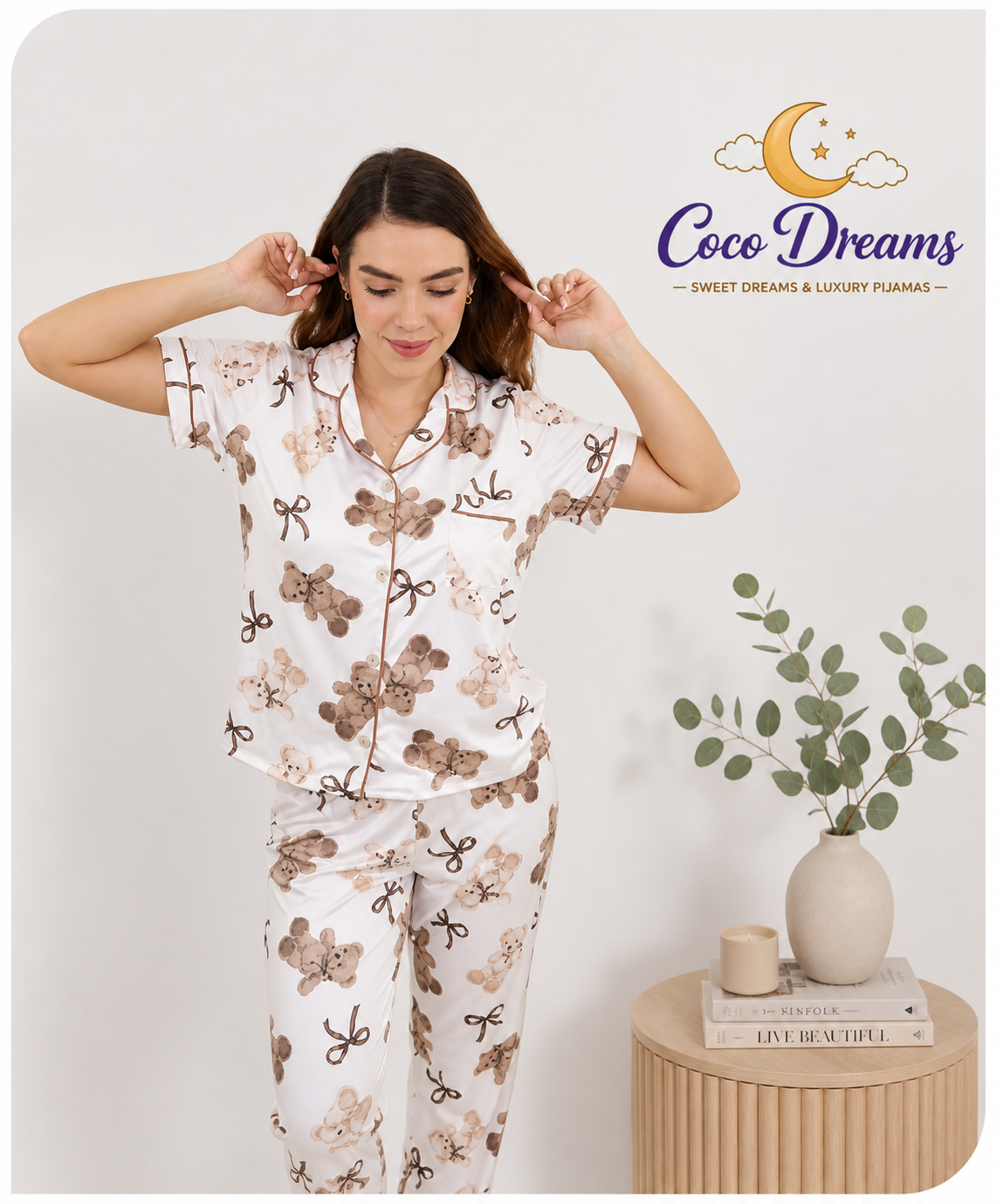 Pijama Pantalon y camisa osito Mocca