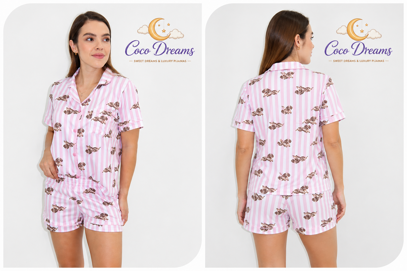Pijama Short y camisa perrito Salchicha