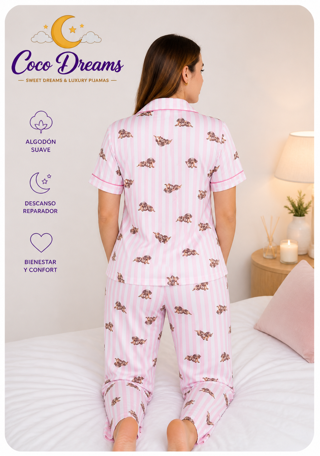 Pijama Pantalon perrito salchicha