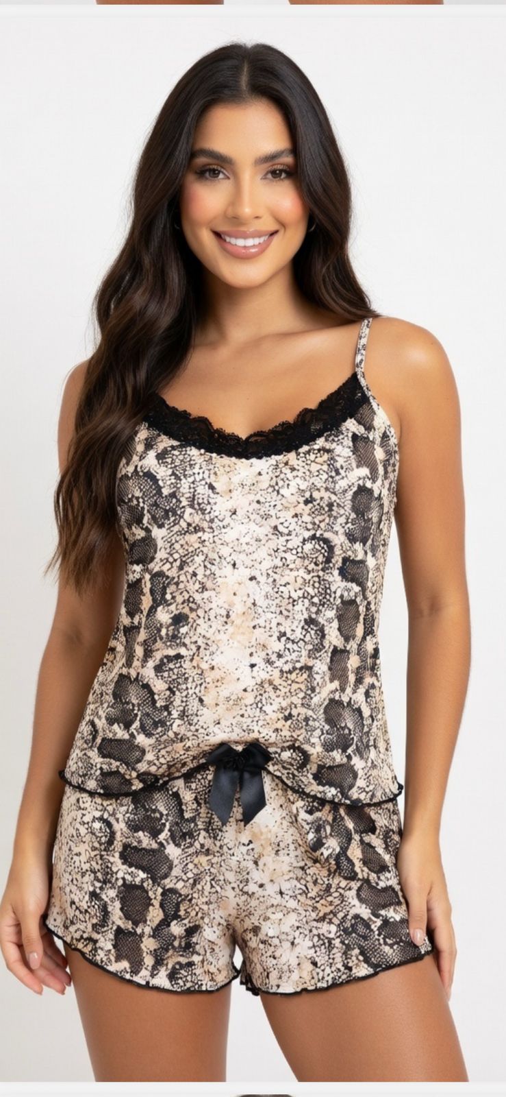 Pijama short y blusa tiras Luxury137