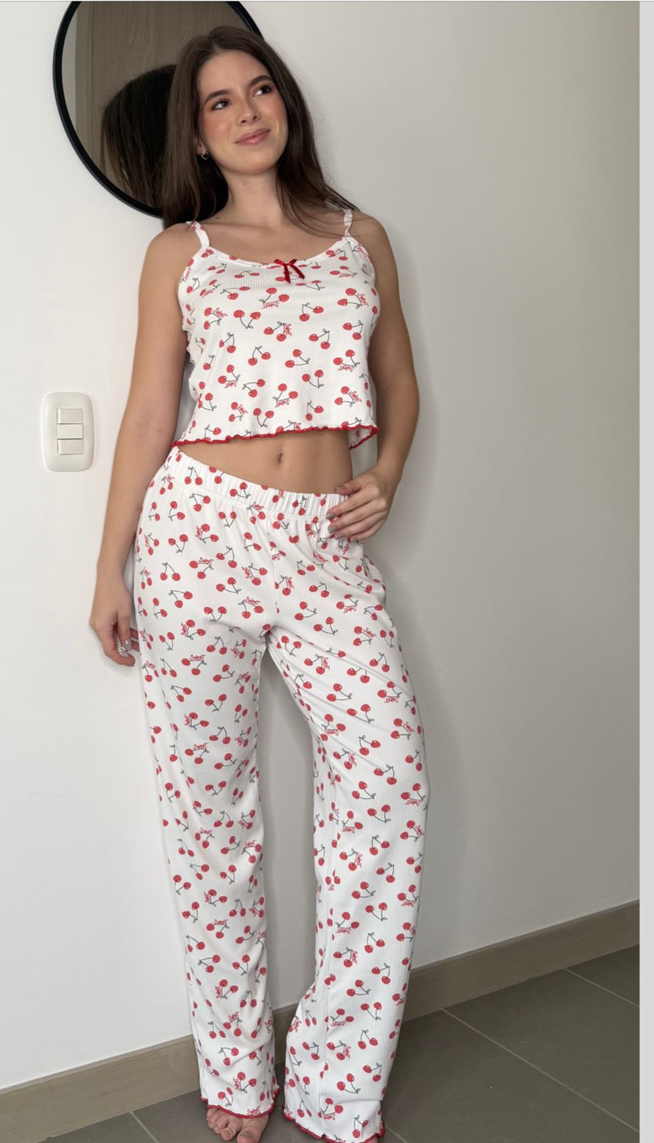 Pijama pantalón y blusa tiras RIB Luxury5313