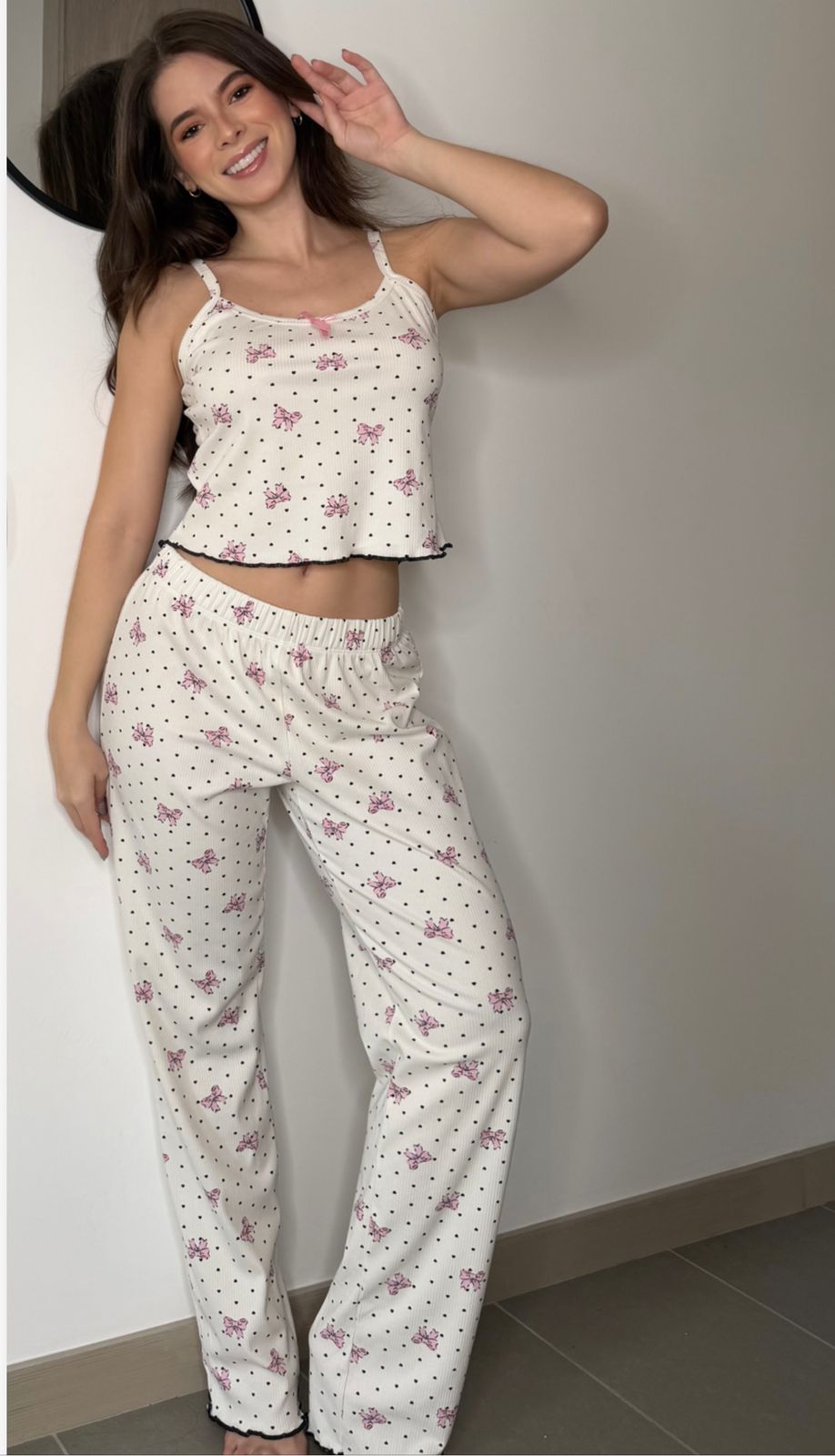 Pijama pantalón y blusa tiras RIB Luxury5313